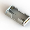 Gray Plastic Household Fixing Part With Metal Spring And Screw Holes