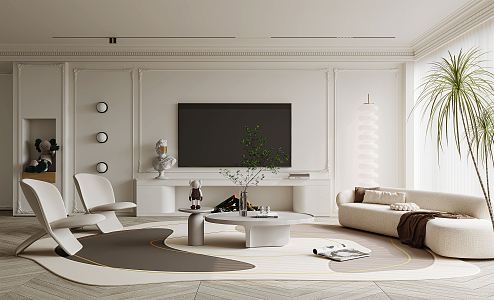 French Living Room 3d model