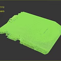 Parking Lot Model With Yellow School Buses Green Grass And Parking Spaces