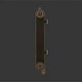 Old Fashioned Brass Radiator With Vertical Fins And Vintage Heating Design