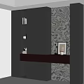 Modern Entryway Cabinet And Side Cabinet Design With LED Lighting And Decorative Shelves