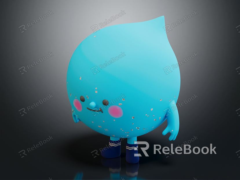 Modern Game Character Water Drops Cartoon Water Drops model