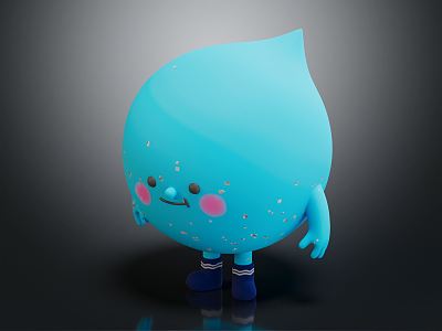 Modern Game Character Water Drops Cartoon Water Drops model