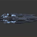 Futuristic Cosmic Spaceship Design With Blue Lights And Advanced Structure Details
