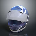 Weapon Tactical Helmet In Blue And White Color With Protective Face Shield Design