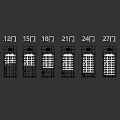 White Electrical Devices With 12 To 30 Door Counts In Row Arrangement