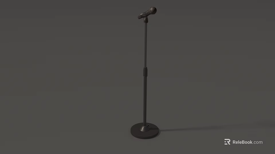 Computer Microphone with Adjustable Stand for Recording and Streaming Use 3d model 