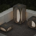 Modern garden lamp outdoor lamp landscape lamp combination lawn lamp camping lamp floor lamp 3d model