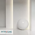 White Sphere Component With Smooth Surface In Modern Minimalist Indoor Setting