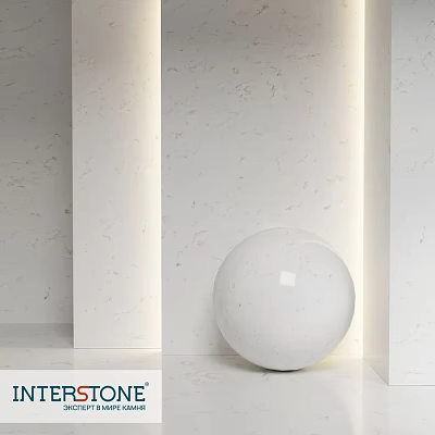 White Sphere Component With Smooth Surface In Modern Minimalist Indoor Setting 3d model