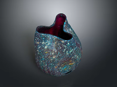 Modern Electronic Device With Colorful Textured Surface And Artistic Design Elements 3d model