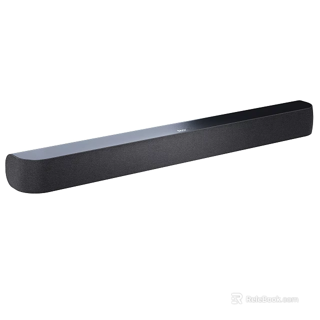Black Slim Soundbar Audio System With Sleek Modern Design For Home Theater 3d model 