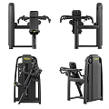 Black Commercial Fitness Equipment Strength Training Machine with Yellow Accents and Ergonomic Seat Design