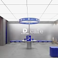Modern Cafe Milk Tea Shop 3d model