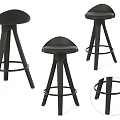 Simple Bar Stool Bar Stool Bar Stool Casual Bar Stool Casual Bar Stool Black Bar Stool Bar Stool 3d model