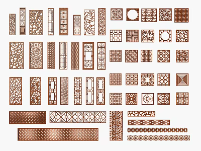 Lattice Window Designs With Various Traditional And Modern Patterns For Home Decor 3d model