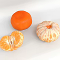 Fresh Ripe Tangerine Fruit With Whole Peeled Skin And Juicy Segments