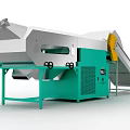 Industrial Processing Equipment With Green Body White Hopper And Yellow Conveyor