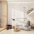 Modern Apartment Living Room With Cozy Sofa And Minimalist Decor