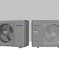 Panasonic And GREE Silver Air Conditioner Fan Outdoor Units With Modern Design
