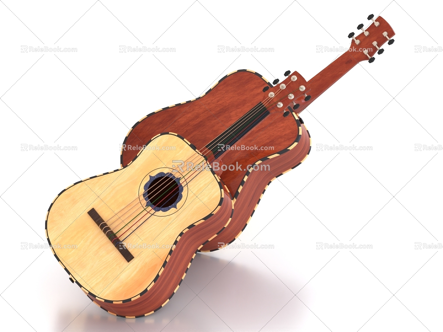 Big guitar guitar instrument 3d model