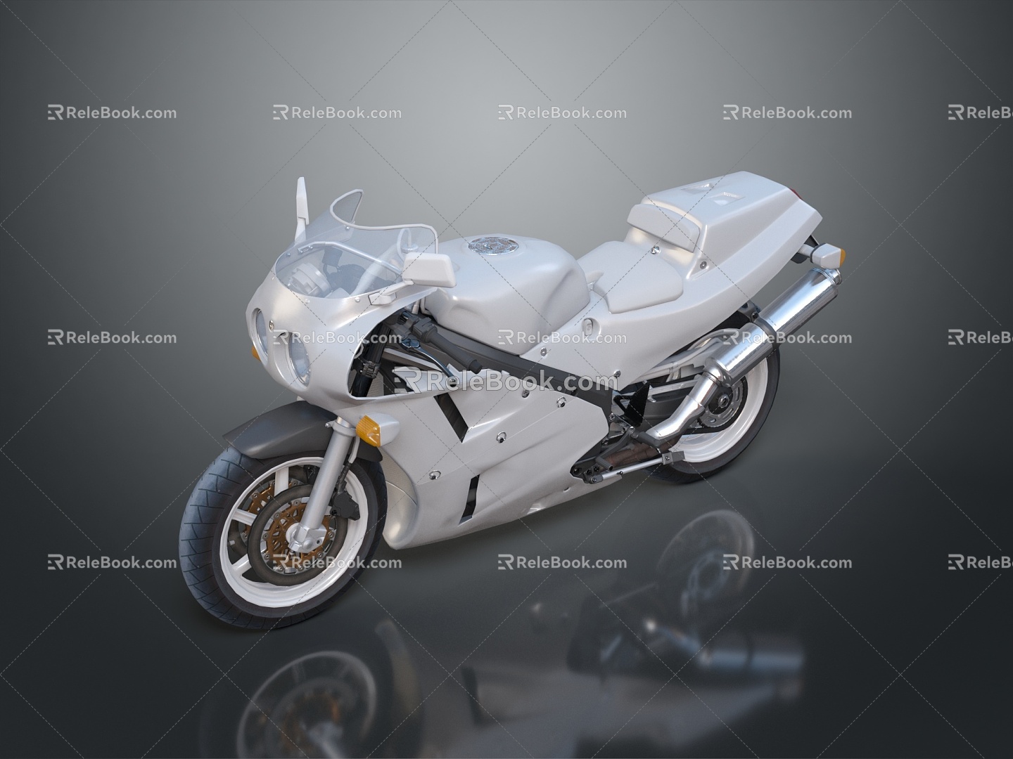 Motorcycle Two-wheeled Motorcycle Cross-country Motorcycle Road Race Motorcycle Motor Vehicle Transport 3d model