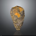 Natural Brown Yellow Orange Stone With Irregular Shape And Textured Surface 3d model