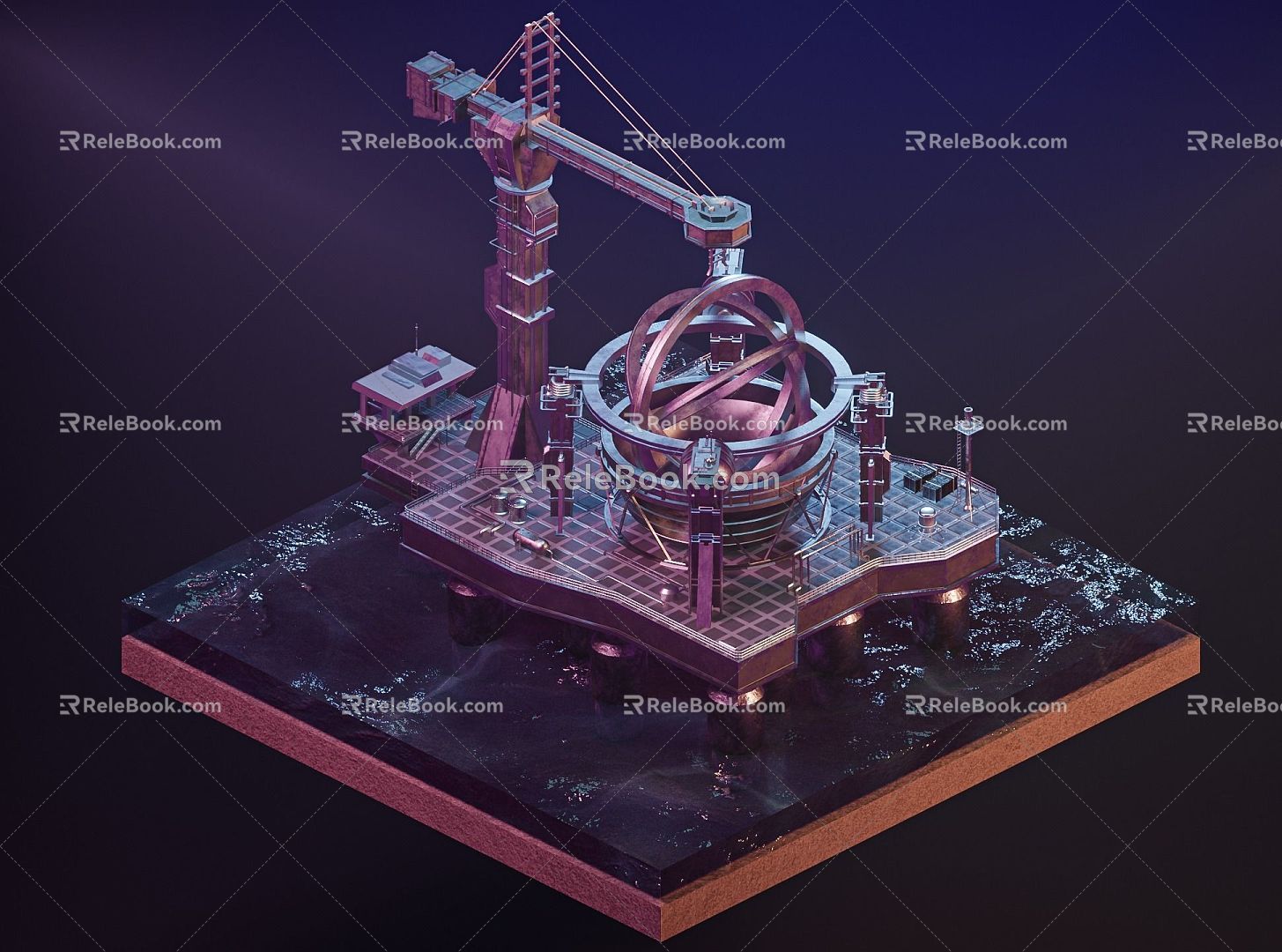 Science Fiction Wormhole Machine Science Fiction Technology Future Wormhole Machine Machinery Machinery Equipment Industry 3d model