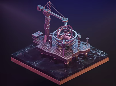 Science Fiction Wormhole Machine Science Fiction Technology Future Wormhole Machinery Machinery Equipment Industry 3d model