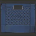 Blue Plastic Storage Basket With Mesh Design And Handles For Home Organization