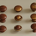 Decorative Wooden And Metal Knobs With Various Designs For Home Furniture Hardware