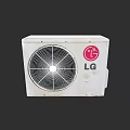 LG Air Conditioner Fan Outdoor Unit With White Design And Grille