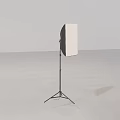 Professional Photography Softbox Mounted on Tripod with Gray Background Simple Scene Setup