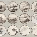 New Chinese Style Decorative Hanging Painting 3d model