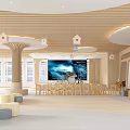 Modern Kindergarten Multi-function Room 3d model