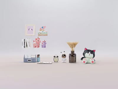 Toy Doll Vase Ornaments Accessories Cat Toy 3d model