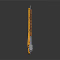 Two Yellow And Orange Metal Hardware Tools On Reflective Surface