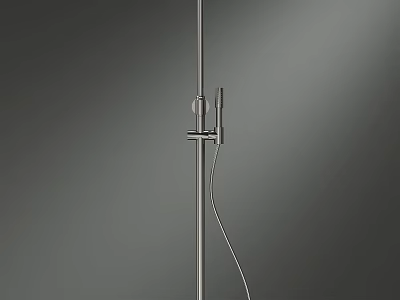 Modern Shower Faucet System with Handheld Sprayer and Overhead Head Design 3d model