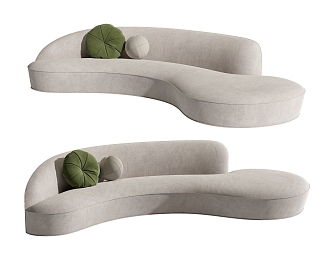 modern curved sofa 3d model