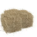 Natural Dried Grass Hay Bales With Two Rustic Bundles And Dry Plant Texture