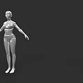 Man 3D Model Figure Standing With Outstretched Arms On Black Background 3d model