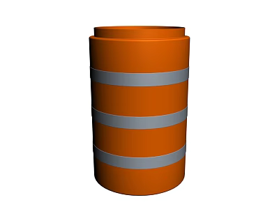 Traffic Warning Bucket Anti-collision Bucket 3d model