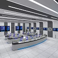 Modern Control Room With Multiple Monitoring Screens Control Desks Office Chairs And Data Displays