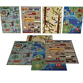 Playful Square Rugs With Animal Vehicle And Tree Patterns For Kids Room
