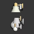 Contemporary Modern Furniture Lamps Featuring Metal Bases And White Shades Design