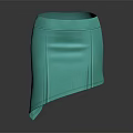 Stylish Teal Mini Skirt With Slim Fit Design And Casual Fashion Style