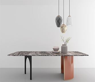 Modern dining table 3d model