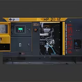 Yellow And Black HP 20 12 Generator With Open Door Showing Internal Components