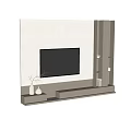 Modern Minimalist TV Background Wall With Black TV Wooden Stand And Side Display Cabinet