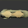 Aerospace Concept Spacecraft Model With Streamlined Body And Wooden Solar Panels